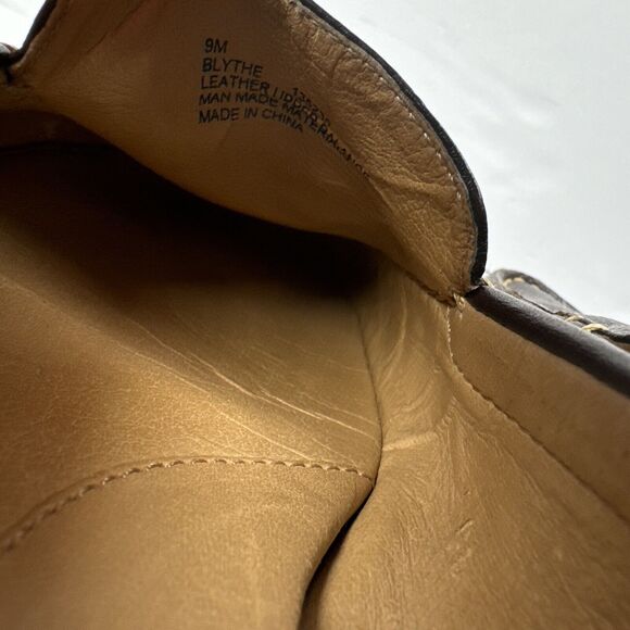 Bjorndal Brown Leather Driving Moccasin slip On Shoe Size 9M *peeling One Heel - Picture 8 of 13